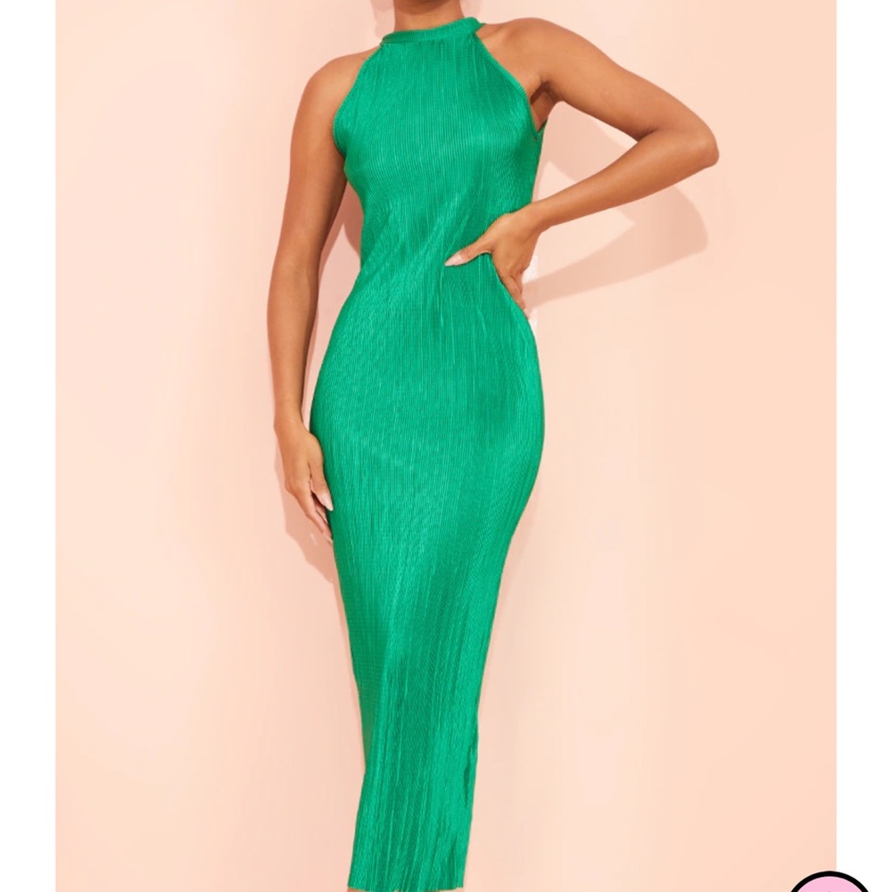 PLT green high neck dress never worn